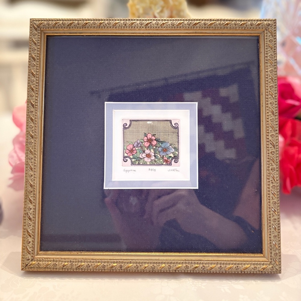 Hand Drawn Floral Piece Victorian Style